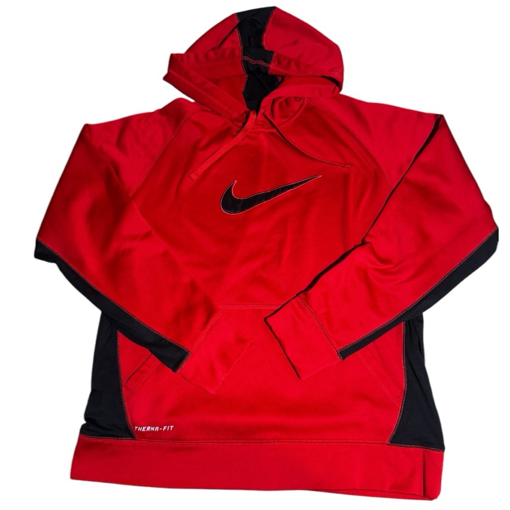 Nike Red and Black Hoodie